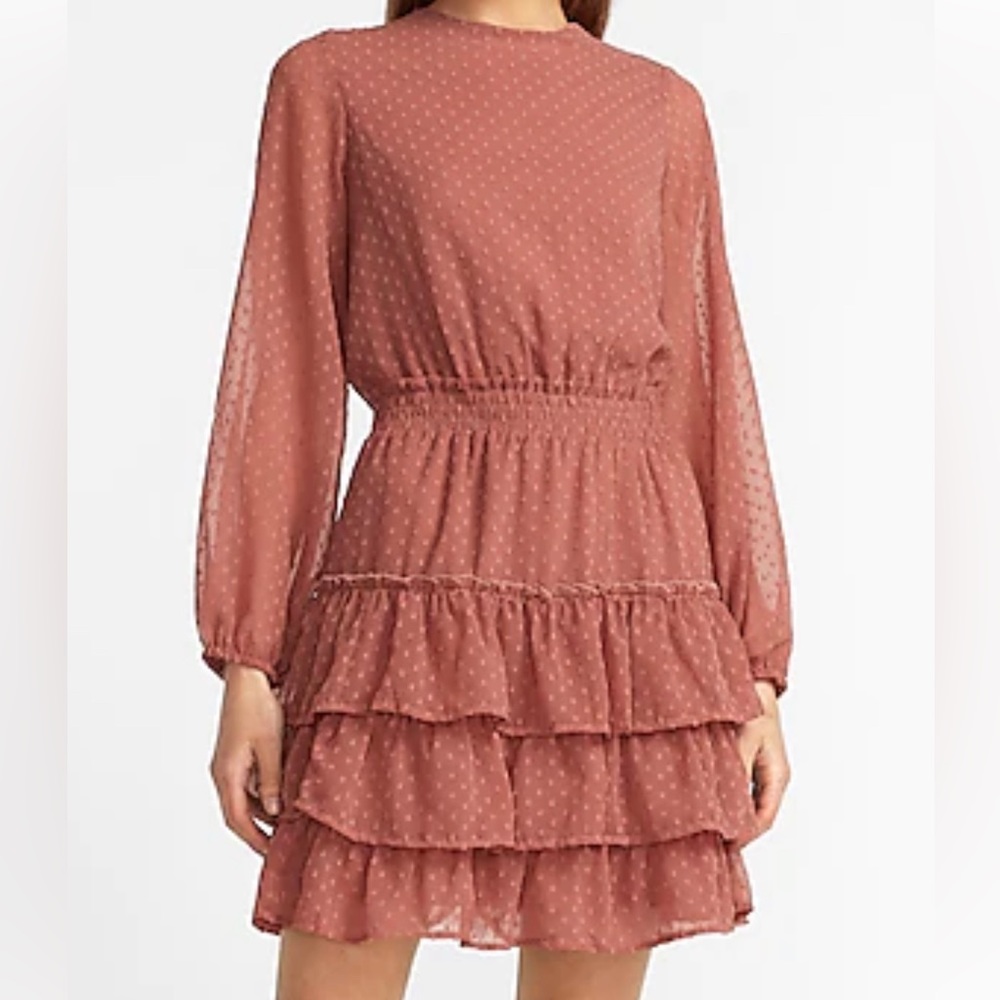Express tiered smocked waist dress